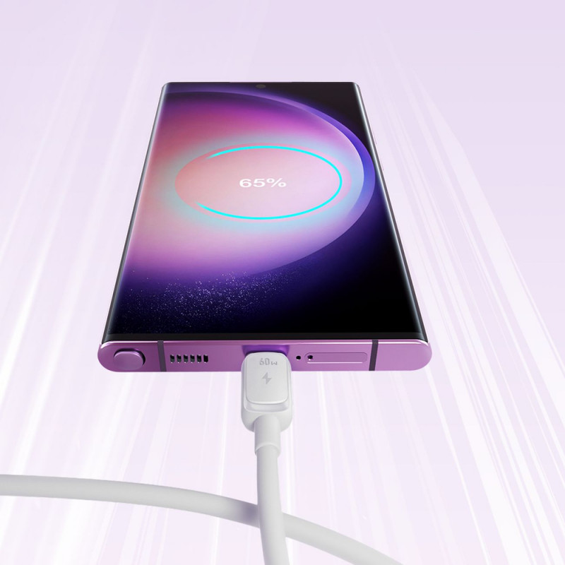 Kabel Joyroom S-A14 Multi-Color Series USB-C - USB-C, 60 W, 480 Mbps, 1,2 m, biały (S-CC100A141W)