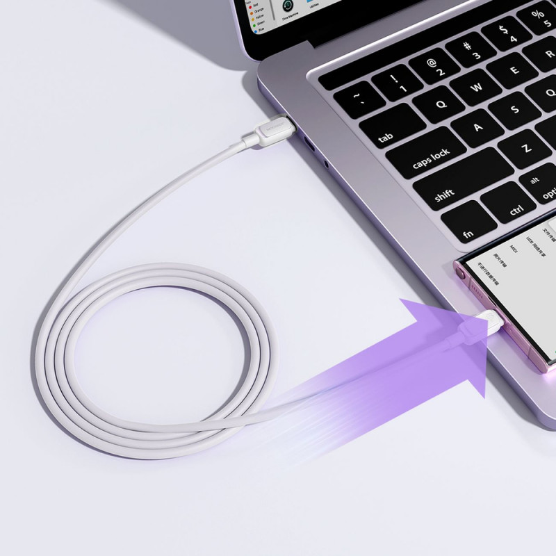 Kabel Joyroom S-A14 Multi-Color Series USB-C - USB-C, 60 W, 480 Mbps, 1,2 m, biały (S-CC100A141W)