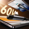 Joyroom EnjoyX Series S-A56 kabel USB-C - USB-C 90°, 60 W, 480 Mb/s, 1,2 m, czarny