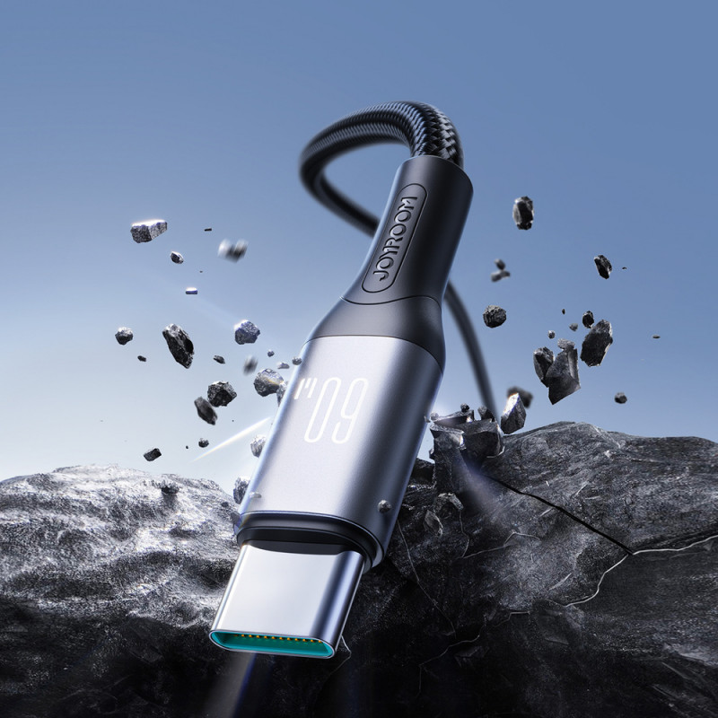 Joyroom Flash Series S-A28 kabel USB-C - USB-C, 60 W, 480 Mb/s, 1 m, czarny