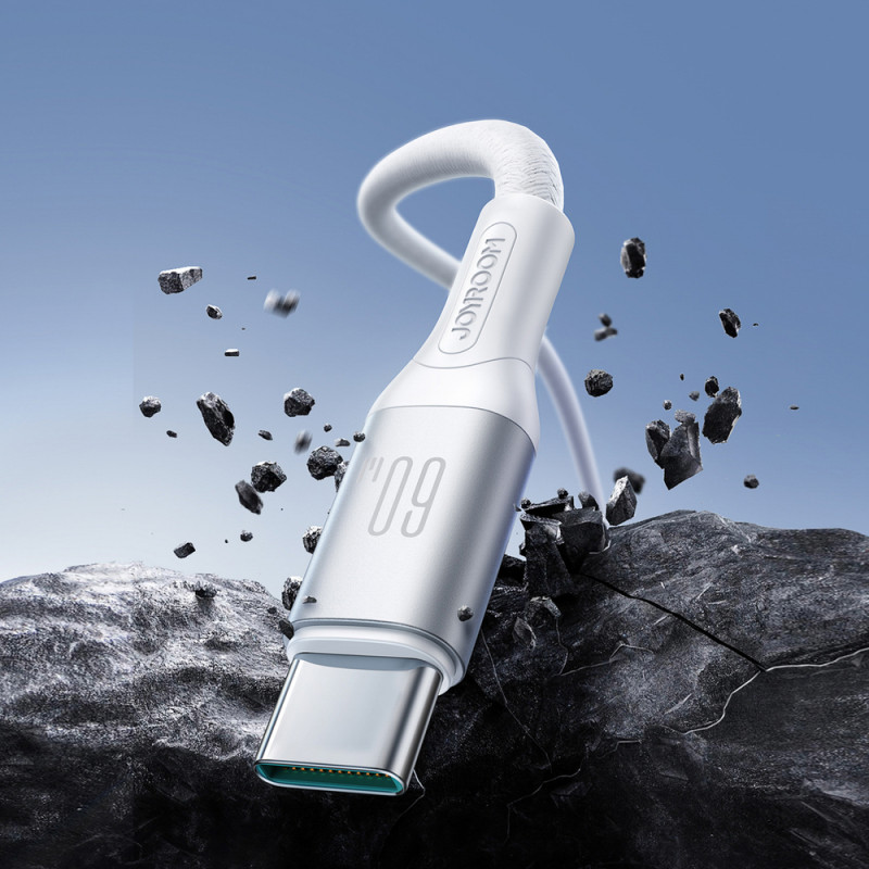Joyroom Flash Series S-A28 kabel USB-C - USB-C, 60 W, 480 Mb/s, 1 m, biały