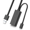 Przedłużacz USB 3.0 UGREEN US175 z portem zasilania micro USB, 5 m, czarny