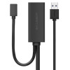 Przedłużacz USB 3.0 UGREEN US175 z portem zasilania micro USB, 5 m, czarny