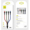 USAMS U26 SJ413USB01 (US-SJ413) kabel pleciony 4w1, 3 m, 2 A (2x Lightning/microUSB/USB-C)