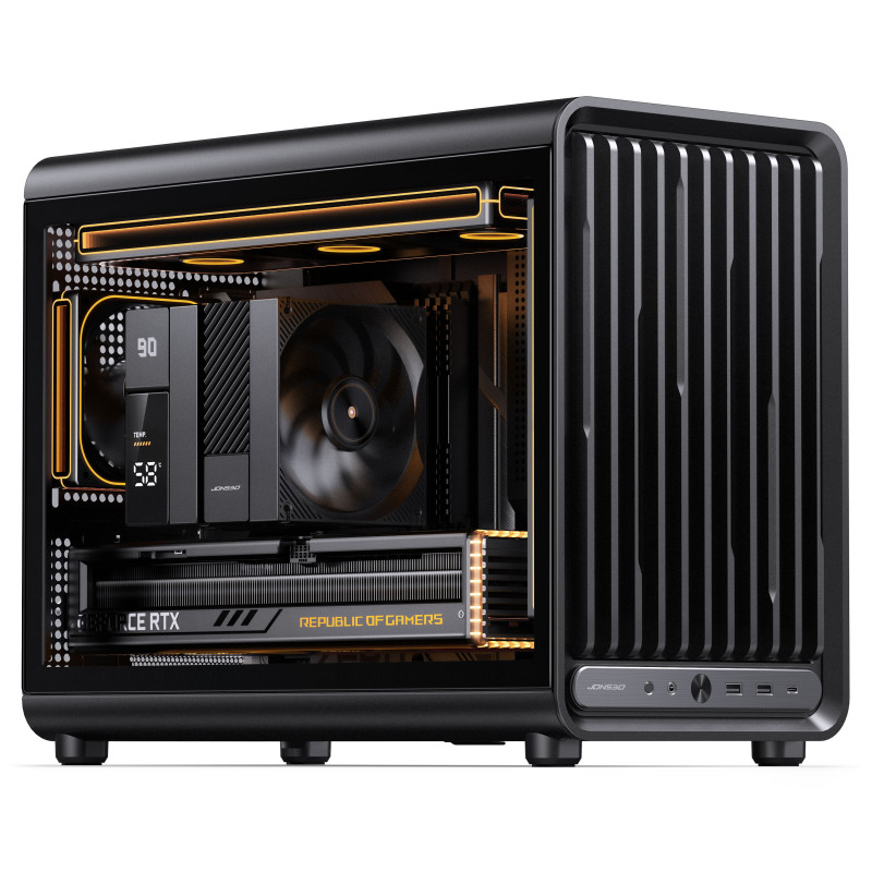 Jonsbo D33 STD obudowa komputerowa, mini obudowa, mATX, szkło hartowane, czarna (D33 STD BLACK)