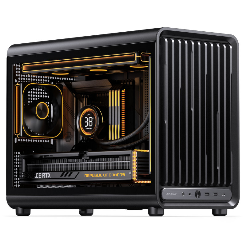 Jonsbo D33 STD obudowa komputerowa, mini obudowa, mATX, szkło hartowane, czarna (D33 STD BLACK)
