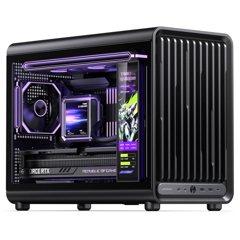 Jonsbo D33 STD obudowa komputerowa, mini obudowa, mATX, szkło hartowane, czarna (D33 STD BLACK)