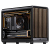 Jonsbo D33 Wood obudowa komputerowa, Micro-ATX, mATX, szkło hartowane, czarna, drewno