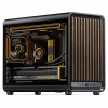 Jonsbo D33 Wood obudowa komputerowa, Micro-ATX, mATX, szkło hartowane, czarna, drewno