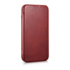 iCarer CE Oil Wax Premium Leather Folio Case skórzane etui z magnetyczną klapką do iPhone 14 Plus, MagSafe, czerwone (AKI14220707-RD)