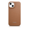 iCarer CE Premium Leather Folio Case skórzane etui z magnetyczną klapką do iPhone 14 Plus, MagSafe, brązowe (WMI14220715-BN)