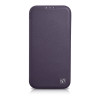 iCarer CE Premium Leather Folio Case skórzane etui z magnetyczną klapką do iPhone 14 Plus, MagSafe, ciemnofioletowe (WMI14220715-DP)