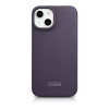 iCarer CE Premium Leather Folio Case skórzane etui z magnetyczną klapką do iPhone 14 Plus, MagSafe, ciemnofioletowe (WMI14220715-DP)