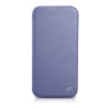 iCarer CE Premium Leather Folio Case skórzane etui do Apple iPhone 14 Plus / 15 Plus, MagSafe, jasnofioletowe (ICR413)
