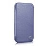 iCarer CE Premium Leather Folio Case skórzane etui do Apple iPhone 14 Plus / 15 Plus, MagSafe, jasnofioletowe (ICR413)