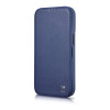 iCarer CE Premium Leather Folio Case skórzane etui z magnetyczną klapką do iPhone 14 Plus, MagSafe, niebieskie (WMI14220715-BU)