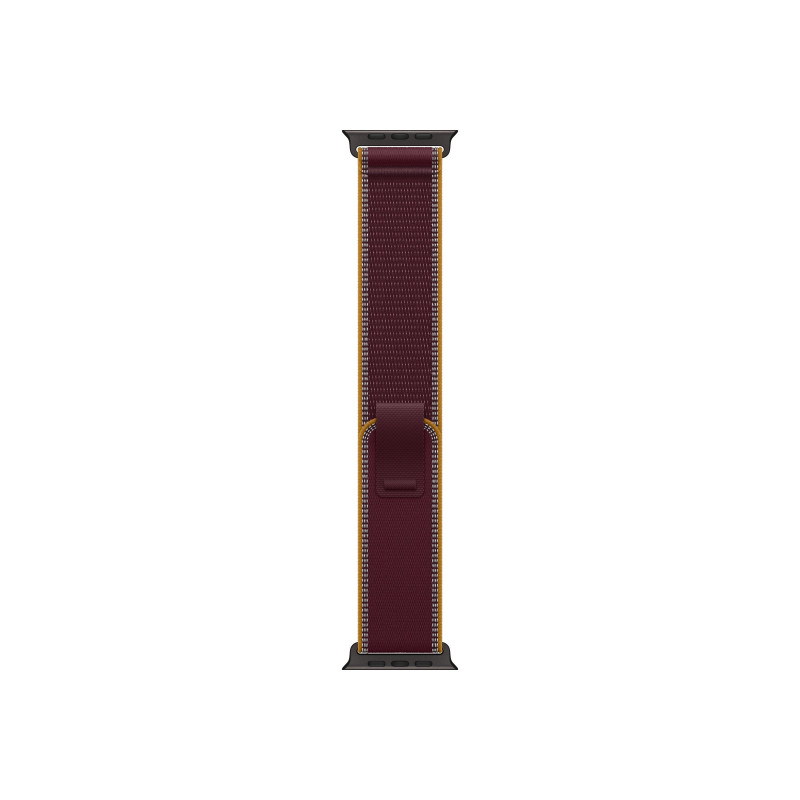 Apple Trail Loop pasek do smartwatcha 49 mm, burgundowy, M/L, wykończenie z czarnego tytanu, MKA94ZM/A