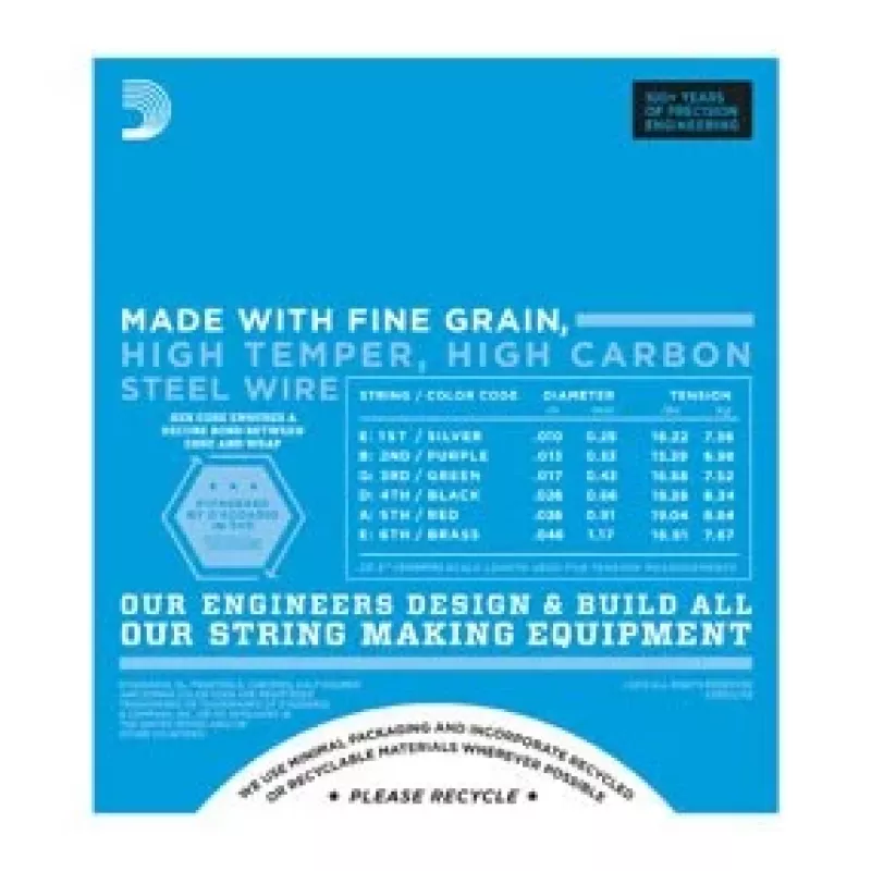 Daddario D'Addario EXL110 Regular Light struny do gitary elektrycznej, 10-46