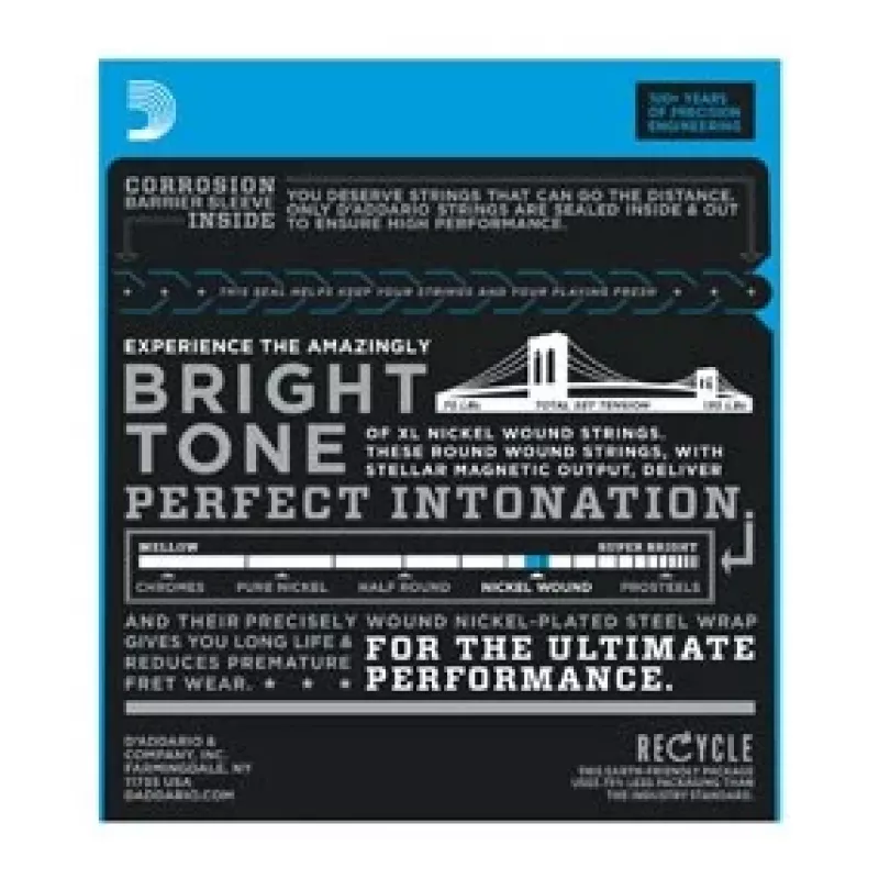 Daddario D'Addario EXL140 struny do gitary elektrycznej, 10–52
