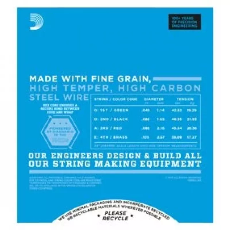Daddario D'Addario EXL165 struny do gitary basowej, Regular Light 45–105