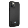 BMW BMHCP12LRSWPK Perforate skórzane etui typu hardcase do Apple iPhone 12 Pro Max, czarne