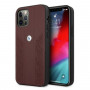 BMW BMHCP12MRSPPR Curve Perforate skórzane etui typu hardcase do Apple iPhone 12 / 12 Pro, czerwone