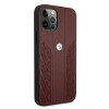BMW BMHCP12MRSPPR Curve Perforate skórzane etui typu hardcase do Apple iPhone 12 / 12 Pro, czerwone