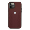 BMW BMHCP12LRSPPR Curve Perforate skórzane etui typu hardcase do Apple iPhone 12 Pro Max, czerwone