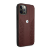 BMW BMHCP12LRSPPR Curve Perforate skórzane etui typu hardcase do Apple iPhone 12 Pro Max, czerwone