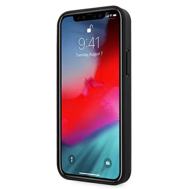 BMW BMHCP12SRSPPK Curve Perforate skórzane etui typu hardcase do Apple iPhone 12 mini, czarne