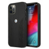 BMW BMHCP12MRSPPK Curve Perforate skórzane etui typu hardcase do Apple iPhone 12 / 12 Pro, czarne