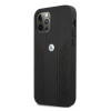 BMW BMHCP12MRSPPK Curve Perforate skórzane etui typu hardcase do Apple iPhone 12 / 12 Pro, czarne