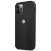 BMW BMHCP12LRSPPK Curve Perforate skórzane etui typu hardcase do Apple iPhone 12 Pro Max, czarne