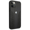 BMW BMHCP12LRSPPK Curve Perforate skórzane etui typu hardcase do Apple iPhone 12 Pro Max, czarne