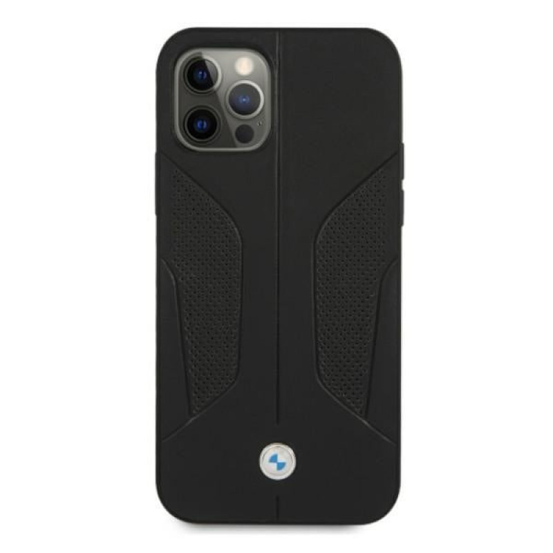 BMW BMHCP12LRSCSK Perforate Sides skórzane etui typu hardcase do Apple iPhone 12 Pro Max, czarne