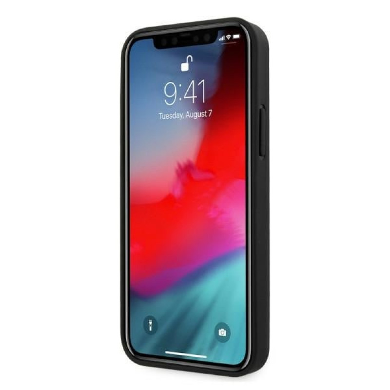 BMW BMHCP12LRSCSK Perforate Sides skórzane etui typu hardcase do Apple iPhone 12 Pro Max, czarne