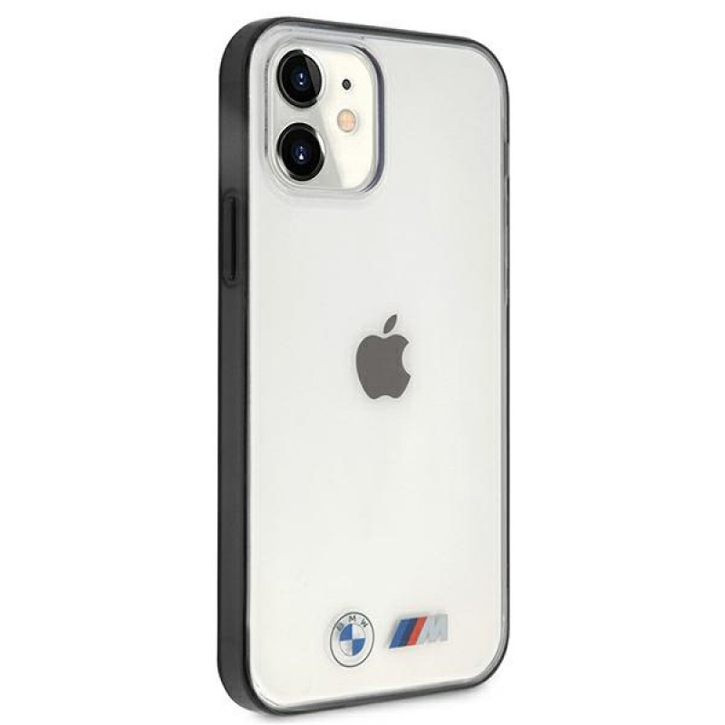 BMW BMHCP12SMBTOK Sandblast sztywne etui do Apple iPhone 12 mini, przezroczyste