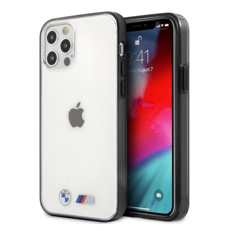 BMW BMHCP12LMBTOK Sandblast sztywne etui do Apple iPhone 12 Pro Max, przezroczyste