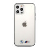 BMW BMHCP12LMBTOK Sandblast sztywne etui do Apple iPhone 12 Pro Max, przezroczyste