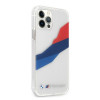 BMW BMHCP12LSKTGT Motorsport Tricolor sztywne etui do Apple iPhone 12 Pro Max, przezroczyste
