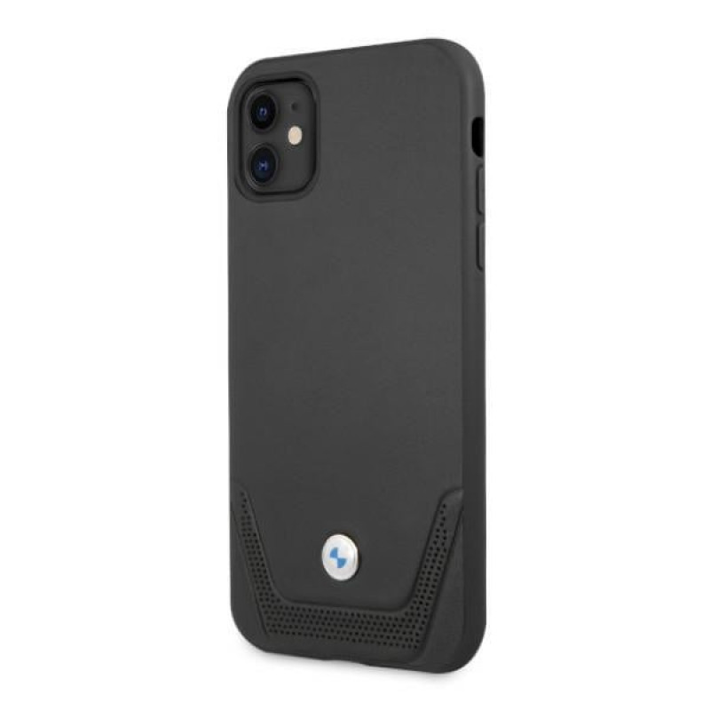 BMW BMHCN61RSWPK Leather Perforate sztywne etui do Apple iPhone 11, czarne