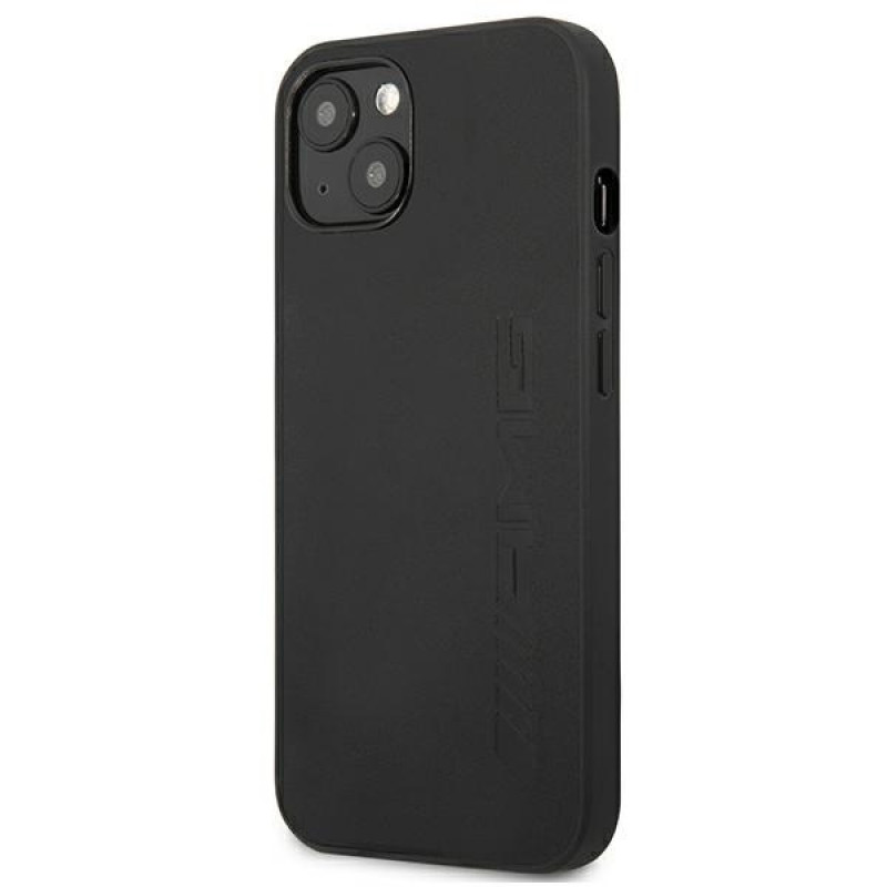 Mercedes-AMG AMHCP13MDOLBK Leather Hot Stamped sztywne etui do Apple iPhone 13, czarne