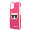 Karl Lagerfeld KLHCP13STPECPI etui hardcase do Apple iPhone 13 mini 5,4″, Choupette Head, fuksja