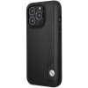 BMW BMHCP14X22RBDK Leather Blue Dots twarde etui do iPhone 14 Pro Max 6,7", czarne