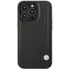 BMW BMHCP14X22RBDK Leather Blue Dots twarde etui do iPhone 14 Pro Max 6,7", czarne