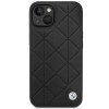 BMW BMHCP14S22RQDK Leather Quilted twarde etui do iPhone 14 6,1", czarne