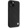 BMW BMHCP14S22RQDK Leather Quilted twarde etui do iPhone 14 6,1", czarne