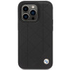 BMW BMHCP14L22RQDK Leather Quilted twarde etui do iPhone 14 Pro 6,1", czarne