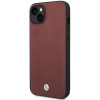 BMW BMHCP14S22RFGR Leather Diamond Pattern twarde etui do iPhone 14 6,1", bordowe