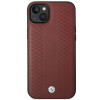 BMW BMHCP14S22RFGR Leather Diamond Pattern twarde etui do iPhone 14 6,1", bordowe